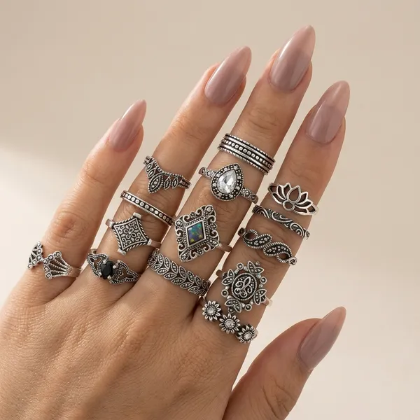 Combo_Of_15_Silver_Plated_Mixed_Sized_Rings