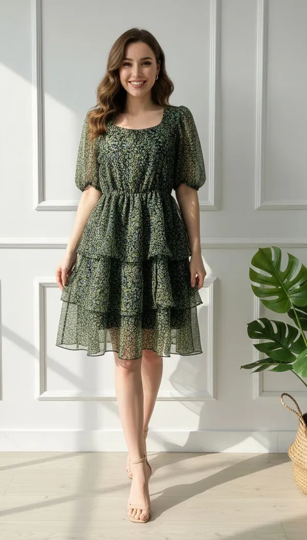 Olive_Blossom_Layered_Dress_For_Women