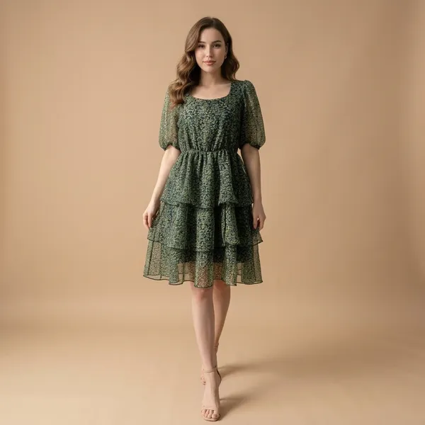 Olive_Blossom_Layered_Dress_For_Women