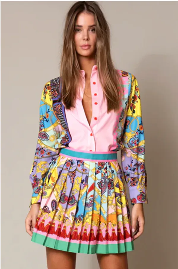Spring_Pink_Oasis_Shirt_And_Skirt_Set