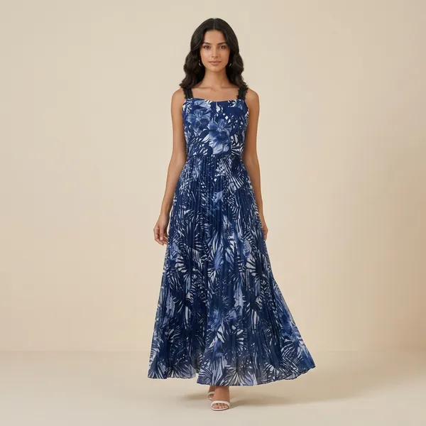 Tropical_Print_Fit_And_Flared_Dress