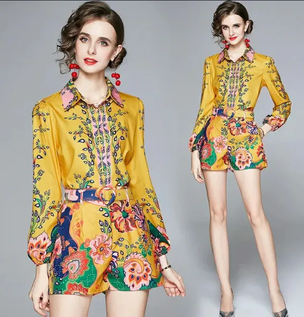 Golden_Bloom_Shirt_&_Short_Set