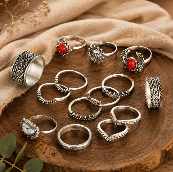 Jewellery_For_Women_Silver_Plated_Rings_Combo