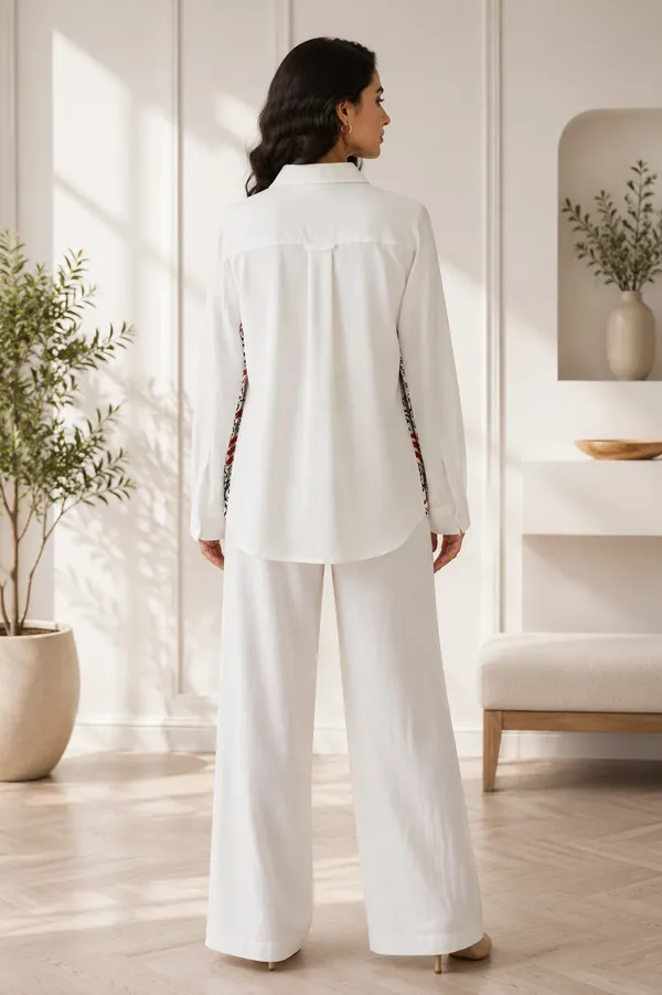 White_And_Red_Celestial_Print_Shirt