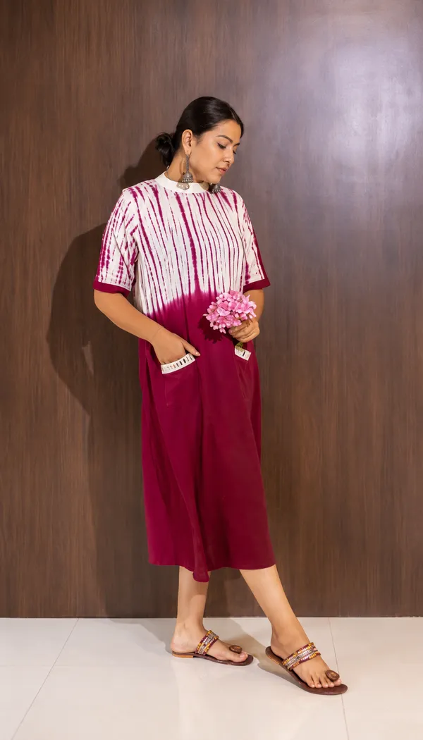Maroon_Cotton_Tie_Dye_A_Line_Midi_Dress_For_Women