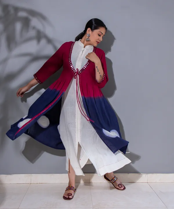 Maroon_Blue_Cotton_Shibori_Print_Anarkali_Jacket_For_Women