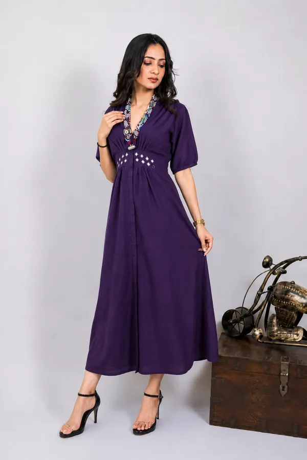 Purple_Cotton_V_Neck_Flared_Maxi_Dress_For_Women