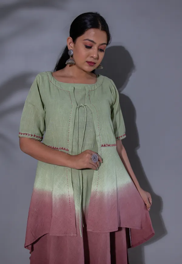 Green_Maroon_Kala_Cotton_Ombre_Tiered_Maxi_Dress_For_Women