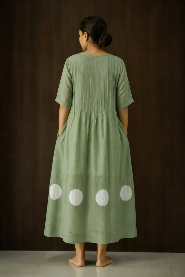 Sage_Green_Circle_Applique_A_Line_Midi_Dress