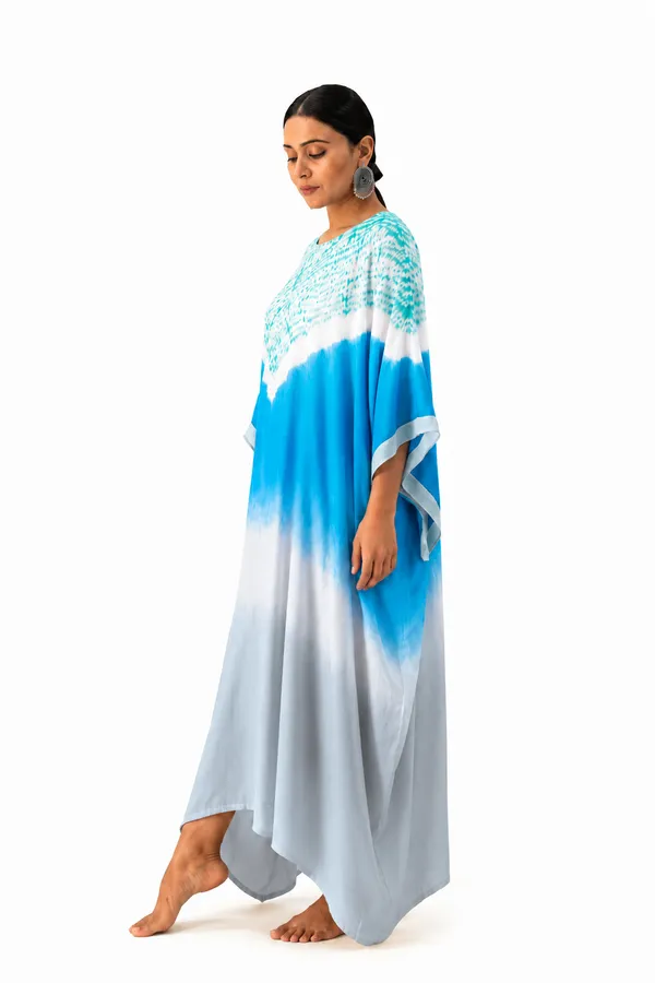 Turquoise_Grey_Ombre_Shibori_Kaftan_Dress