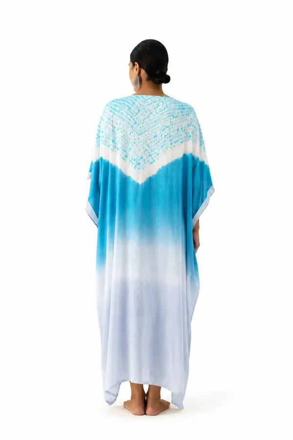 Turquoise_Grey_Ombre_Shibori_Kaftan_Dress