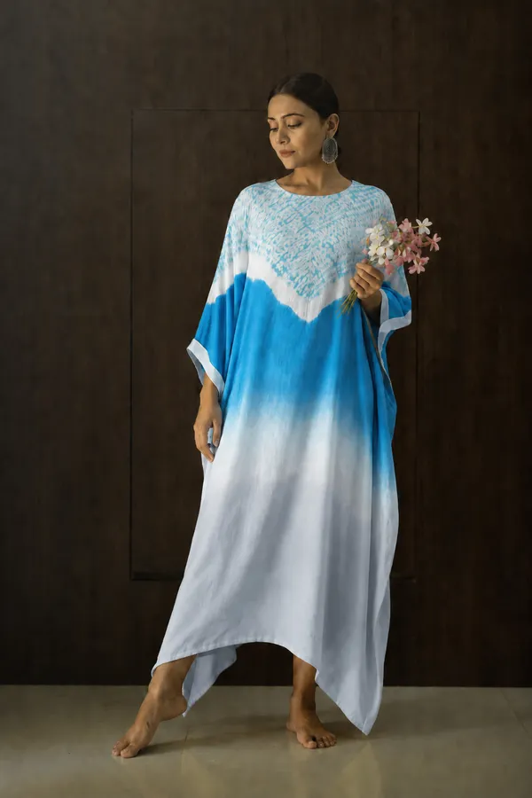 Turquoise_Grey_Ombre_Shibori_Kaftan_Dress