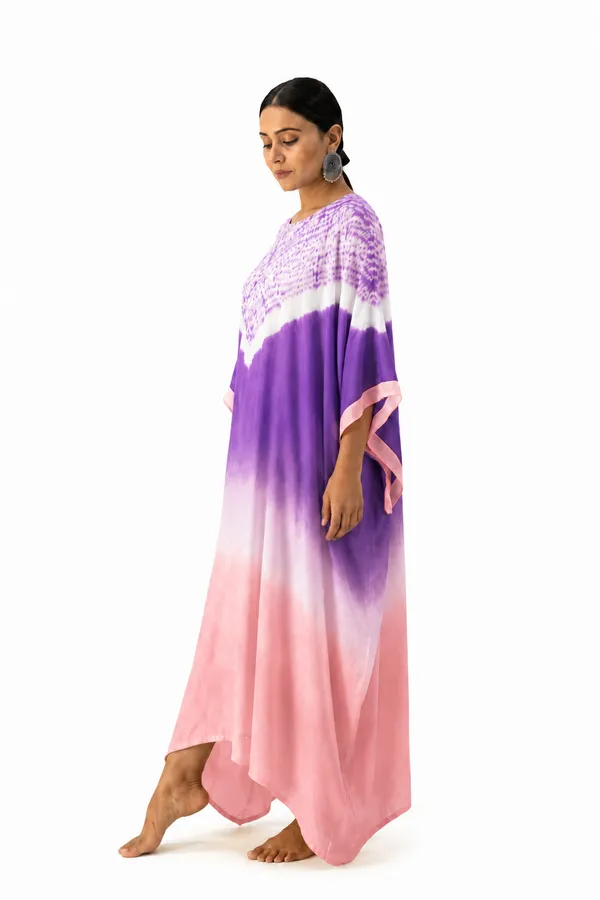 Purple_Pink_Ombre_Shibori_Kaftan_Dress