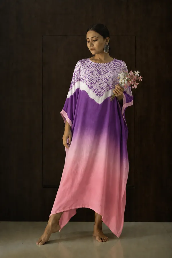 Purple_Pink_Ombre_Shibori_Kaftan_Dress
