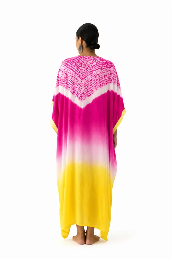 Pink_Yellow_Ombre_Shibori_Kaftan_Dress