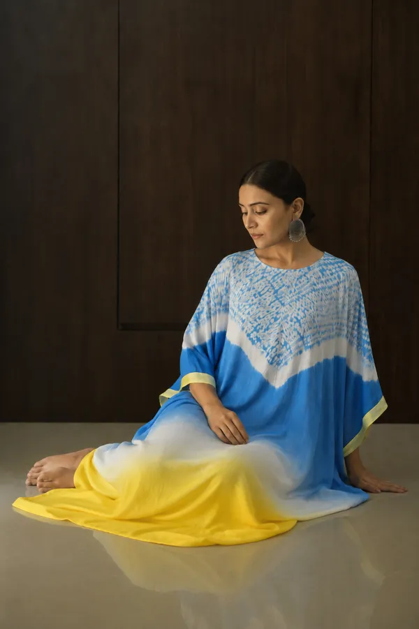 Blue_Yellow_Ombre_Shibori_Kaftan_Dress