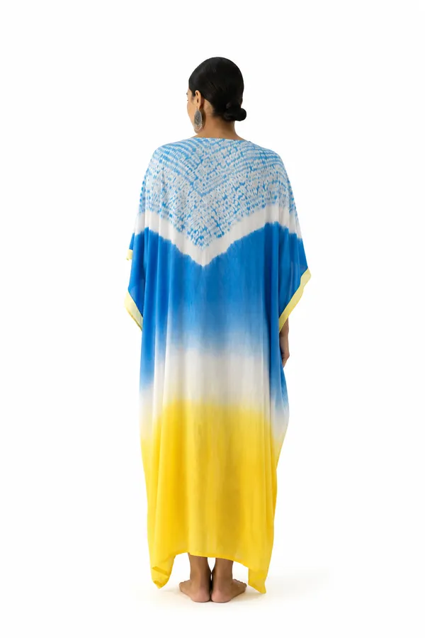 Blue_Yellow_Ombre_Shibori_Kaftan_Dress