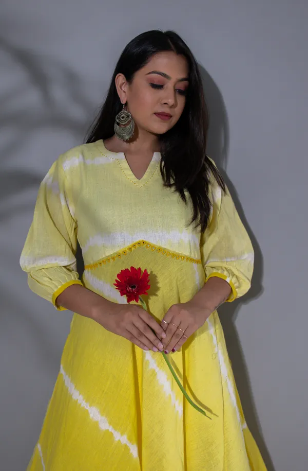 Yellow_Cotton_Tie_Dye_Anarkali_Dress_For_Women