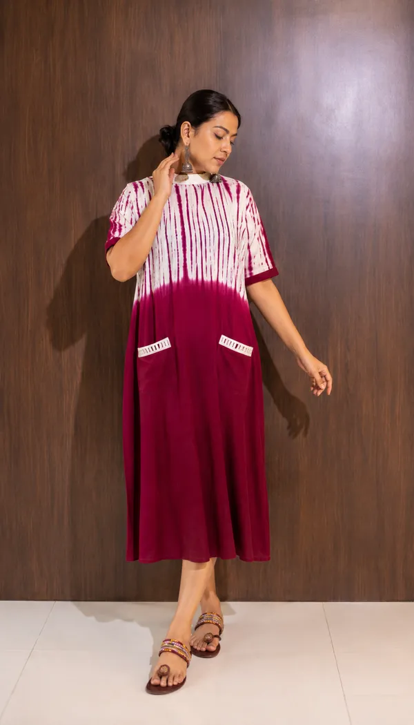 Maroon_Cotton_Tie_Dye_A_Line_Midi_Dress_For_Women