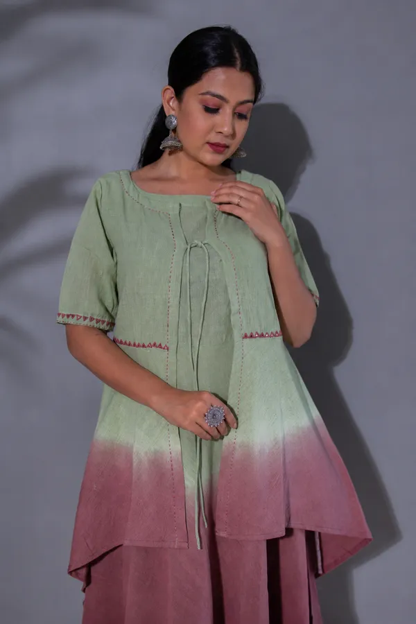 Green_Maroon_Kala_Cotton_Ombre_Tiered_Maxi_Dress_For_Women