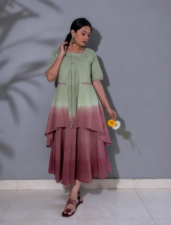 Green_Maroon_Kala_Cotton_Ombre_Tiered_Maxi_Dress_For_Women