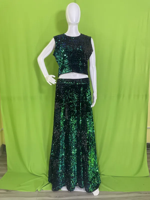 Blue_Green_Synthetic_Printed_Dress_For_Women