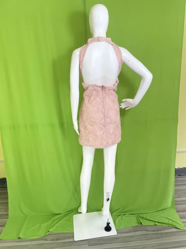 Cream_Cotton_Blend_Silhouette_Back_Open_Mini_Dress_For_Women