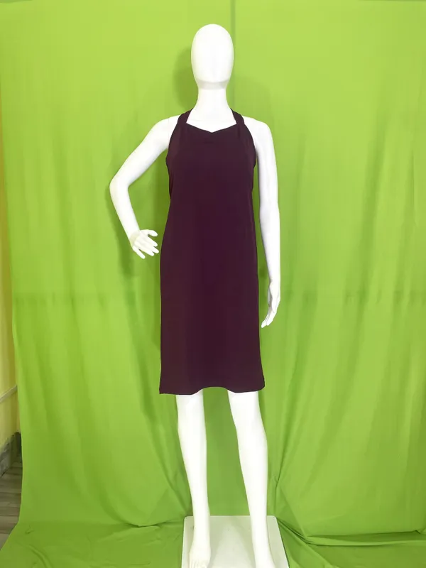 Plum_Halter_V-Neck_Shift_Dress-Burgundy