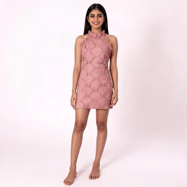Pink_Cotton_Blend_Silhouette_Back_Open_Mini_Dress_For_Women