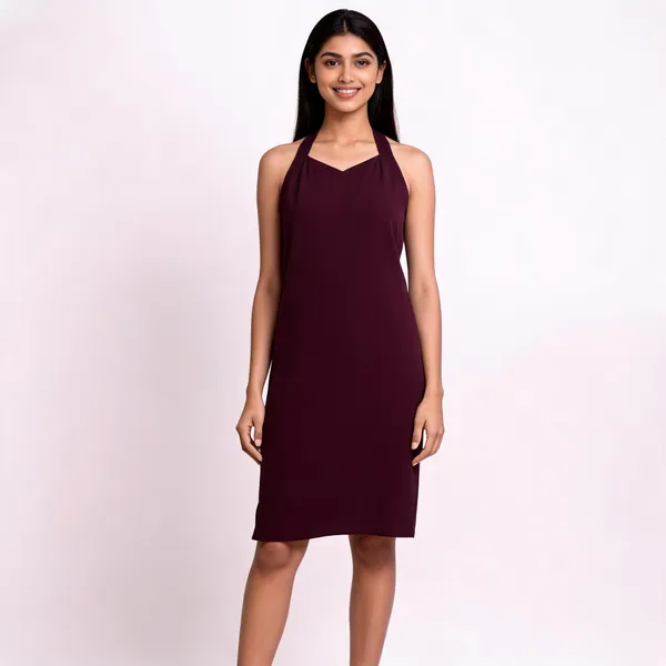 Plum_Halter_V-Neck_Shift_Dress-Burgundy