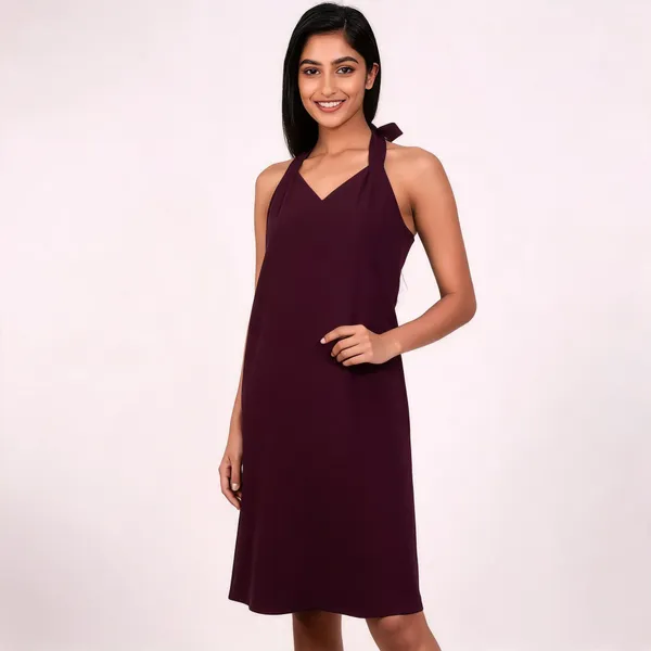 Plum_Halter_V-Neck_Shift_Dress-Burgundy