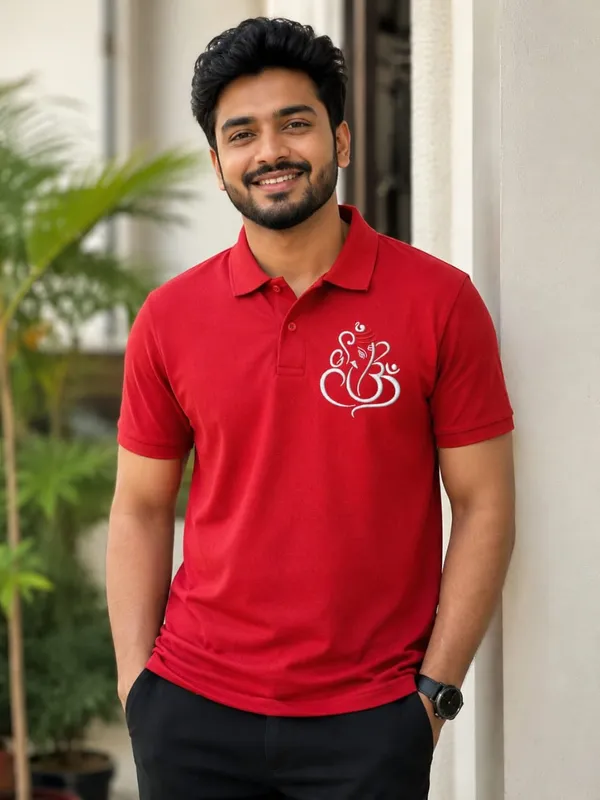 Lord_Ganesha_Embroidered_polo_t_shirt