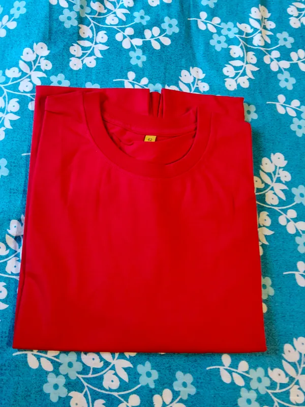 Red_Cotton_Round_Neck_Casual_T-Shirt_For_Men