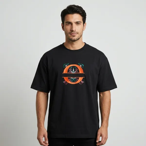 Black_Cotton_Round_Neck_Embroidered_Print_T-Shirt_For_Men