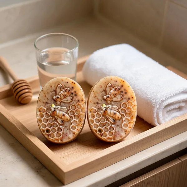 Ayushark_Honey_Bee_Honeycomb_Design_Handmade_Soap_Bar_-_Pack_of_2