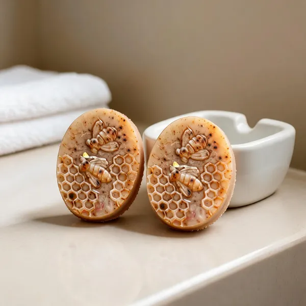 Ayushark_Honey_Bee_Honeycomb_Design_Handmade_Soap_Bar_-_Pack_of_2