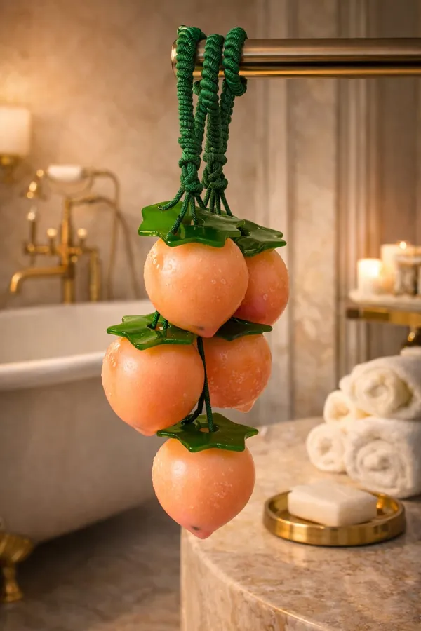 Ayushark_Peach_Glycerine_Hanging_Soap_Bar