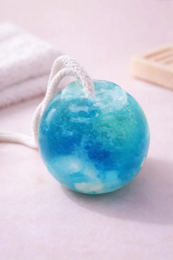 Ayushark_Peppermint_Loofah_Glycerine_Hanging_Soap_Bar