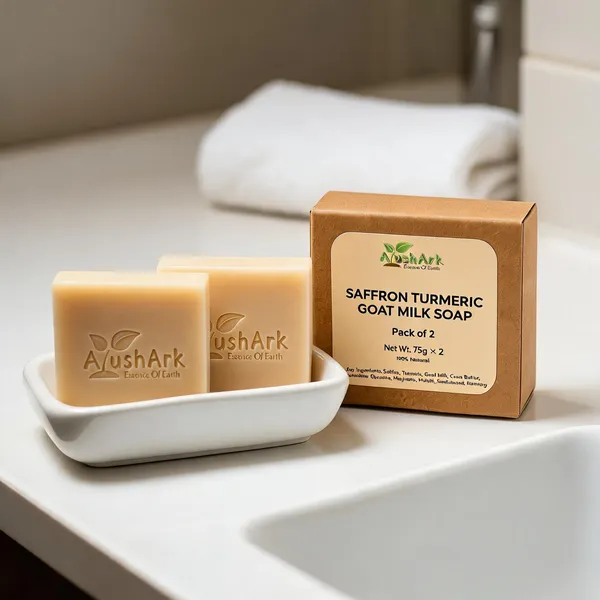 Ayushark_Saffron_Turmeric_Goat_Milk_Natural_Soap_Bar_-_Pack_of_2