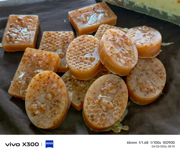 Ayushark_Honey_Bee_Honeycomb_Design_Handmade_Soap_Bar_-_Pack_of_2