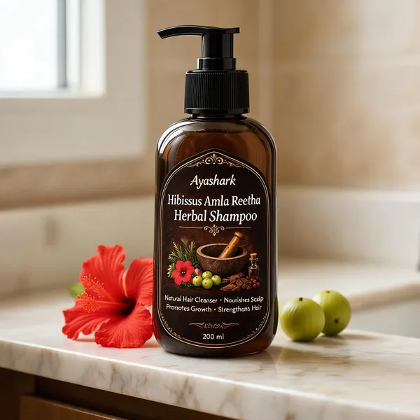 Ayushark_Hibiscus_Amla_Reetha_Herbal_Shampoo