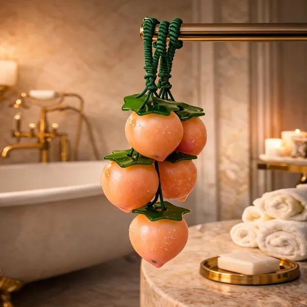 Ayushark_Peach_Glycerine_Hanging_Soap_Bar