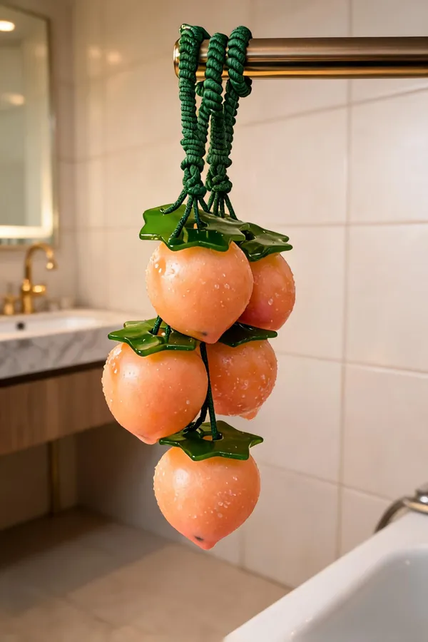 Ayushark_Peach_Glycerine_Hanging_Soap_Bar