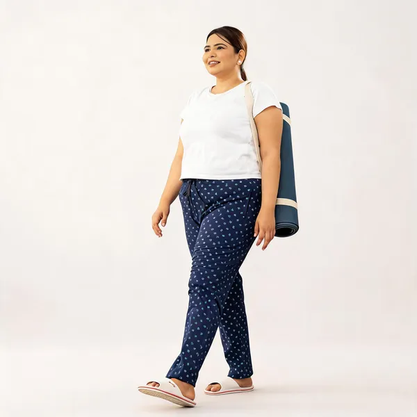 Navy_Blue_Cotton_Blend_Printed_Slim_Fit_Pyjama_For_Women
