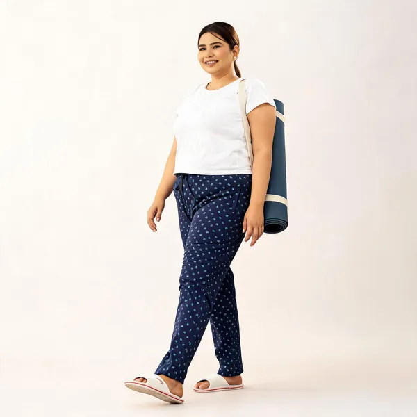 Navy_Blue_Cotton_Blend_Printed_Slim_Fit_Pyjama_For_Women
