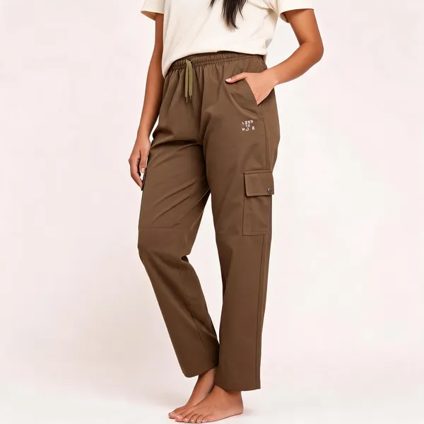 Brown_Cotton_Blend_Relaxed_Fit_Cargo_Pants_For_Women