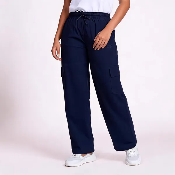 Navy_Blue_Cotton_Wide_Leg_Cargo_Pants_For_Women