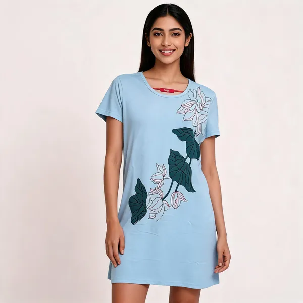 Sky_Blue_Cotton_Relaxed_Fit_Floral_Print_Nightdress_For_Women
