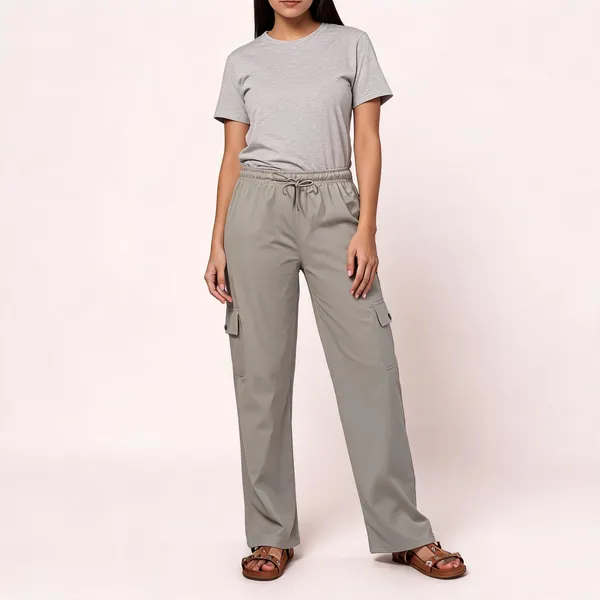 Grey_Cotton_Blend_Relaxed_Fit_Cargo_Pants_For_Women