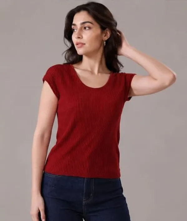Red_Ribbed_Knit_Criss_Cross_Back_Top_For_Women